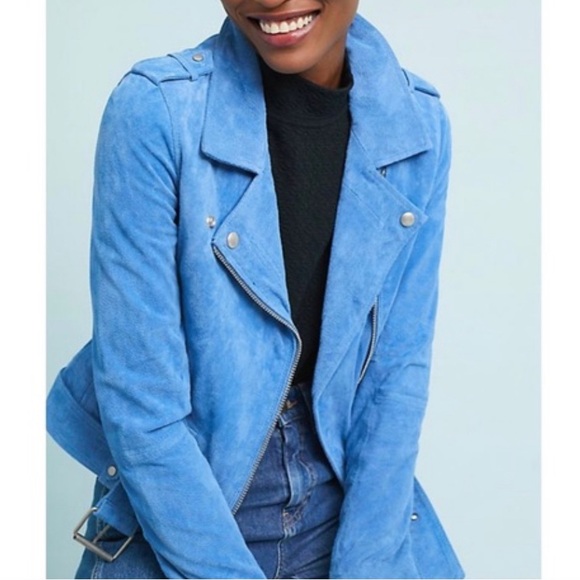 BlankNYC blue suede jacket Small - Picture 2 of 8